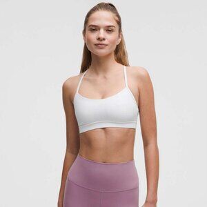 Lululemon White Flow Y Bra